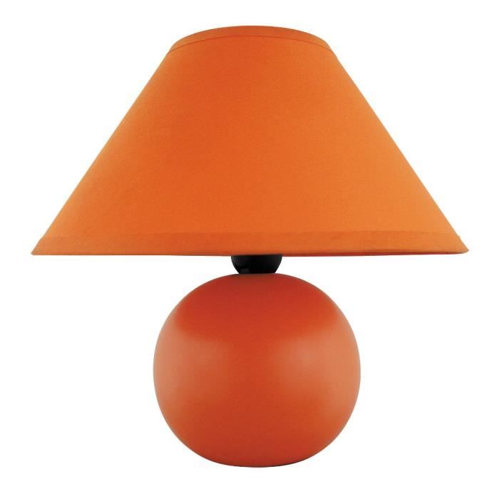 Lampe de table - RABALUX - Ariel - Couleur orange - Céramique - E14 40W