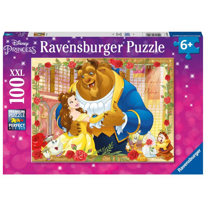 Puzzle 100 pièces : La Belle et la Bête Ravensburger France - vue 2