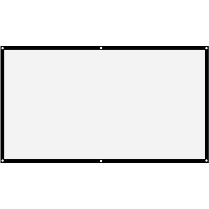 Écran De Projection Portable 60 Pouces - Format 16:9 Pliable - Pour Cinéma Maison Ou Camping - 7