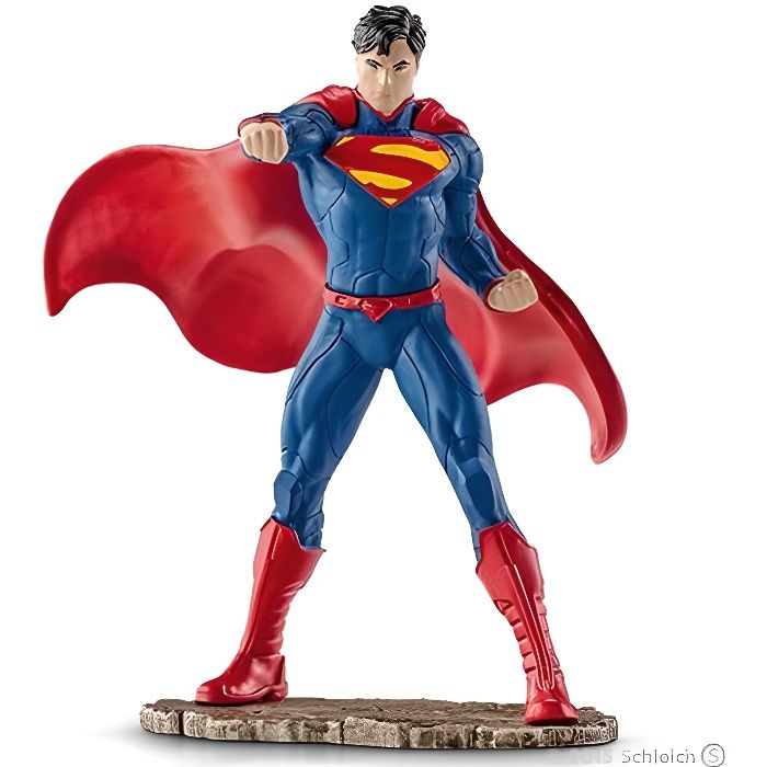 figurine superman à la lutte - schleich - licence justice league - pour enfant de 3 ans et plus