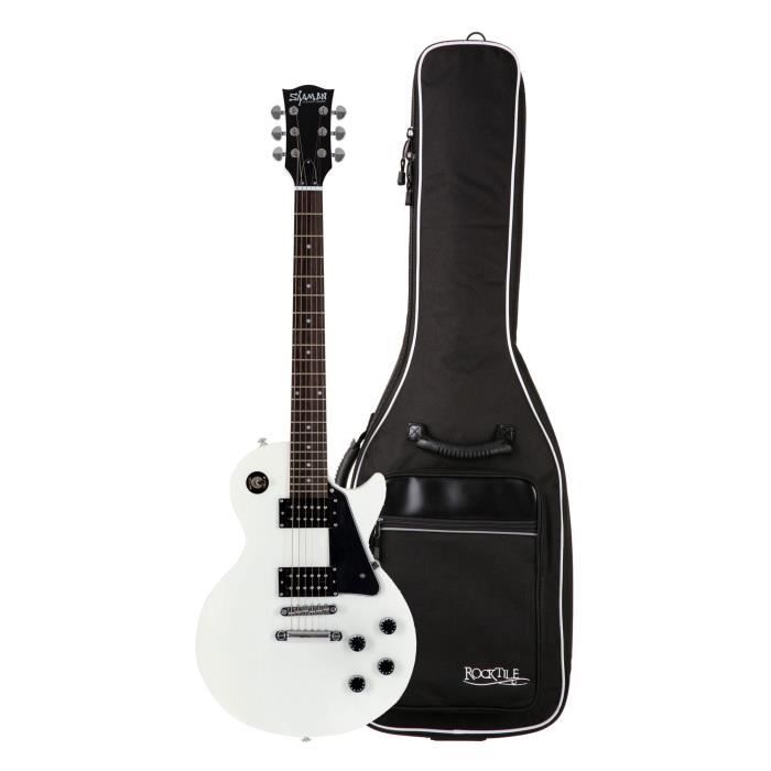 Shaman Element Series SCX-100W guitare électrique blanche Gigbag Set
