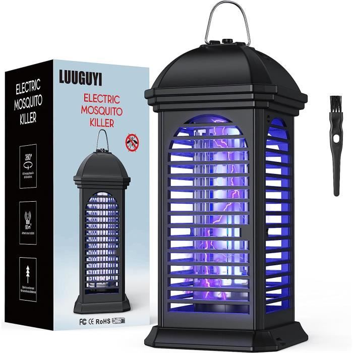 Lampe Anti Moustique Interieur Exterieur, LUUGUYI 365nm UV Piège à