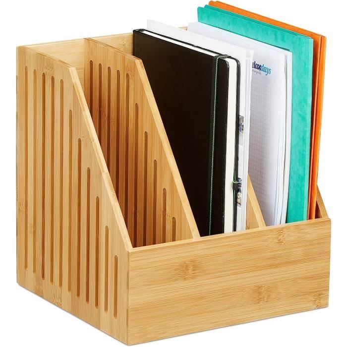 Pot À Crayon En Bambou, Organiseur De Bureau, 3 Compartiments, Hxlxp : 10,5X16,5X16,5 Cm, Pour Pot À Crayon En Bambou, Organiseur De Bureau, 3 Compartiments, Hxlxp : 10,5X16,5X16,5 Cm, Pour