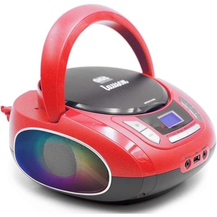 We - WE Lecteur CD Portable, Radio FM écran LCD, Lecteur USB pour Lire  Musique MP3