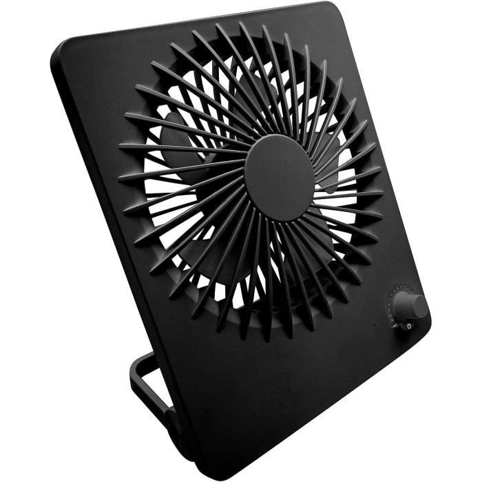 Ventilateur De Table Sans Fil HEALLUX - 20 Cm, Rechargeable USB-C, Diffuseur Huiles Essentielles - 3 Vitesses, Orientable, Mural - Blanc