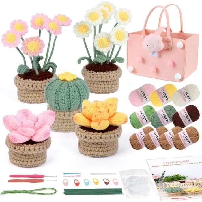 Kit De Crochet Pour Débutants - 4 Pièces, Tricot Animal, DIY Complet - PeJLu