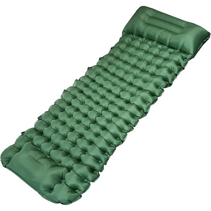 Naturehike Matelas Gonflable Auto-Gonflant 10 Cm Épaisseur Avec Coussin - Ultra Confort Pour Camping Randonnée Voyage (Vert)