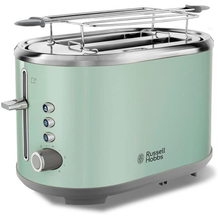 Russell Hobbs Toaster Grille Pain, Fentes XL, Cuisson Ajustable Vert