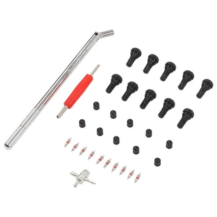 Akozon extracteur de noyau de valve de pneu 12 Pièces Démontage de Tige de Valve de Pneu Outil d