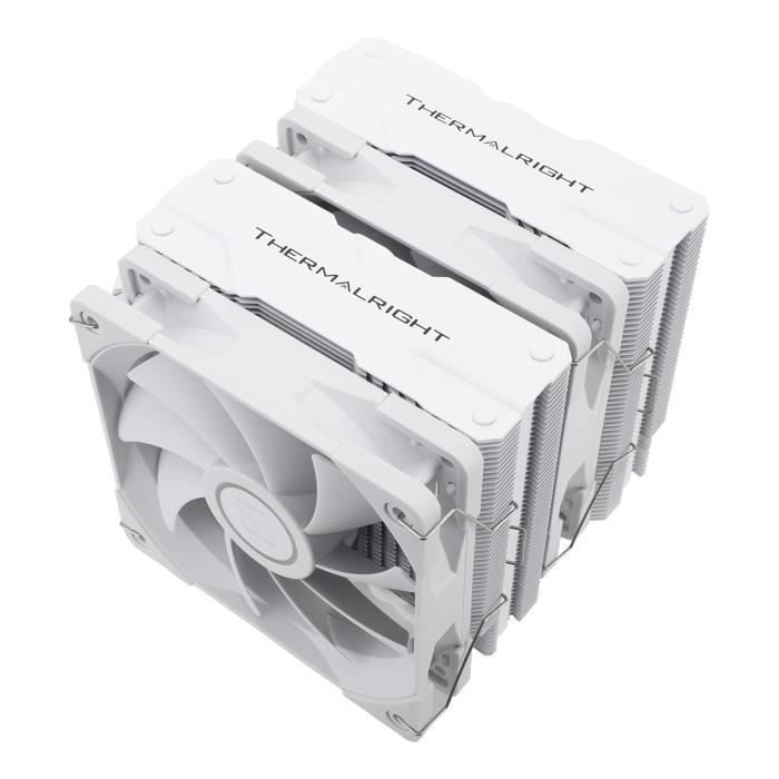 Thermalright Peerless Assassin 120 Refroidisseur d'air CPU blanc, 6 caloducs, double ventilateur 120 mm TL-C12W PWM, technolo