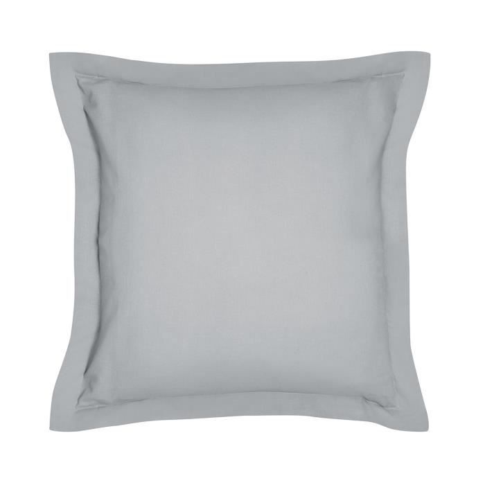 Taie d'oreiller TODAY Essential - 63 x 63+5 cm - 100% Coton uni - Acier