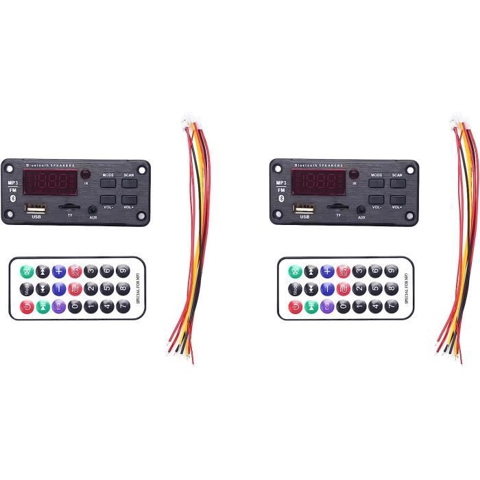 Module Bluetooth 12V MP3 WMA USB TF Radio Voiture – Décodeur Audio Mains Libres Avec Télécommande, Mémoire Et Écran Rétroéclairé