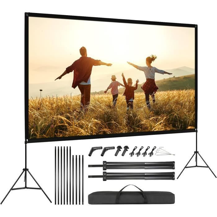 JASFLY Ecran de Projection 120 Pouces, 16: 9 4K HD Ecran Videoprojecteur, Portable Pliable Toile Videoprojecteur pour Cinéma Maison Cinéma Intérieur et Camping Fête JASFLY Ecran de Projection 120 Pouces, 16: 9 4K HD Ecran Videoprojecteur, Portable Pliable Toile Videoprojecteur pour Cinéma Maison Cinéma Intérieur et Camping Fête