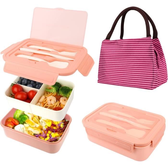 Boîte à Lunch Enfant En Acier Inoxydable Avec Compartiments – Couvercle Anti-fuite, Isotherme, Taille 350/550/850 Ml (rose, Bleu, Vert)