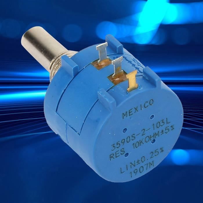 Potenziometro A Filo Avvolto 10K Ohm - 10 Giri, Modello 3590S-2-103L Con Manopola Per Saldatrici E Controlli Industriali - Foto 4
