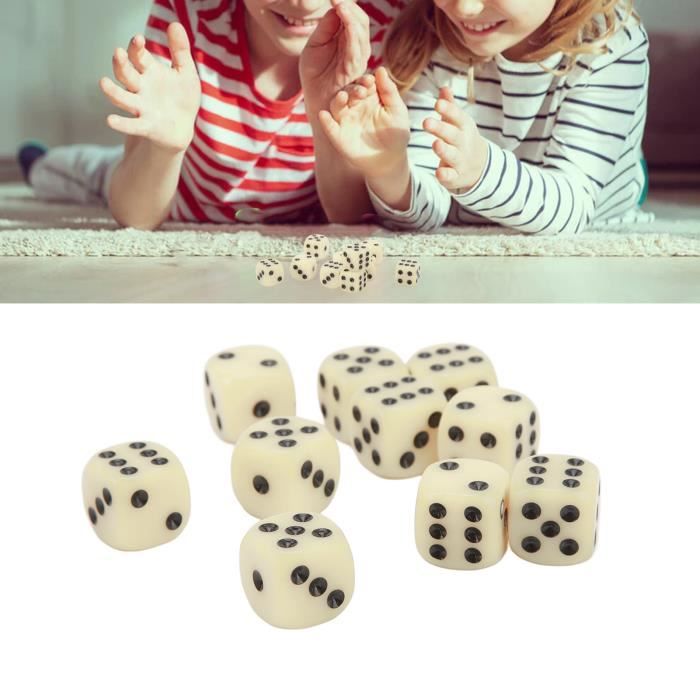 ZERONE Jeu de dés à 6 faces (3)BROLEO Dés à Coins Carrés Jeu De Dés
