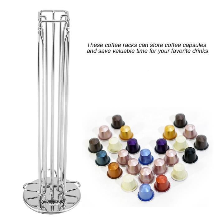 Porte Capsules Présentoir Distributeur Tiroir de Rangement Métal