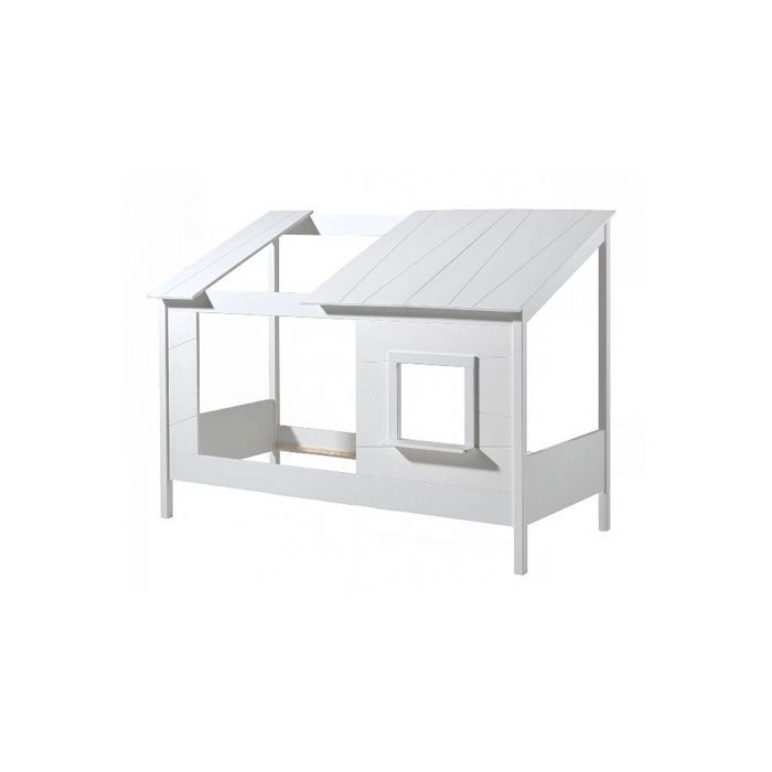 LIO Lit cabane 90x200cm - VIPACK - Blanc - Bois LIO Lit cabane 90x200cm - VIPACK - Blanc - Bois