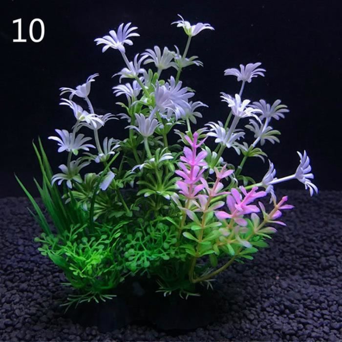 Comparer les prix de Décoration d'aquarium - Plantes artificielles - Accessoires de décoration - Vert