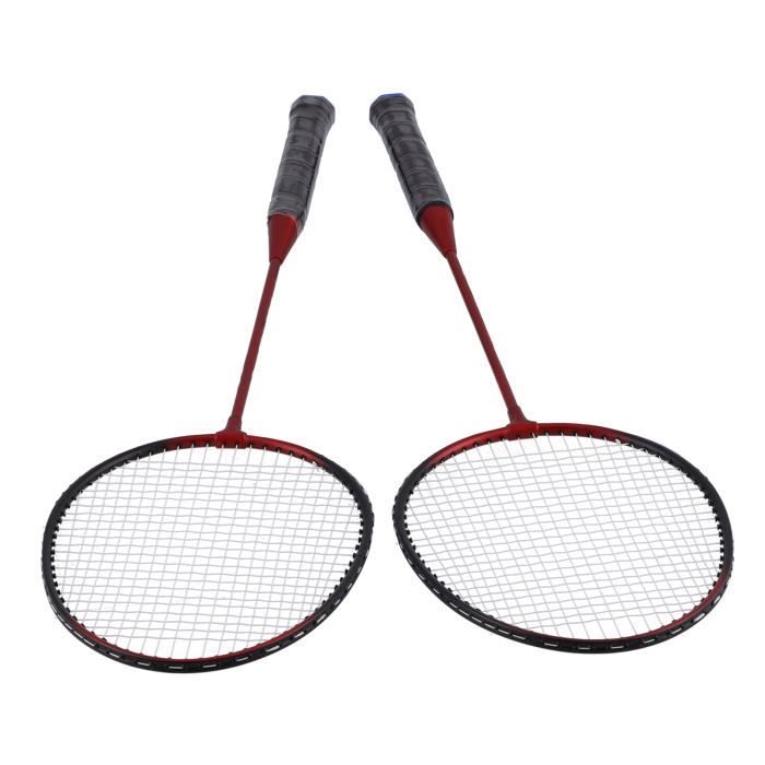 Raquette De Badminton Vintage En Bois Et Métal - Sport Rétro Rouge