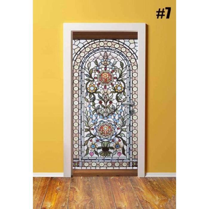 Stickers Muraux 3D Grand Cheval Blanc - Autocollant De Porte Amovible 90x200cm - Décoration Salon Ou Chambre