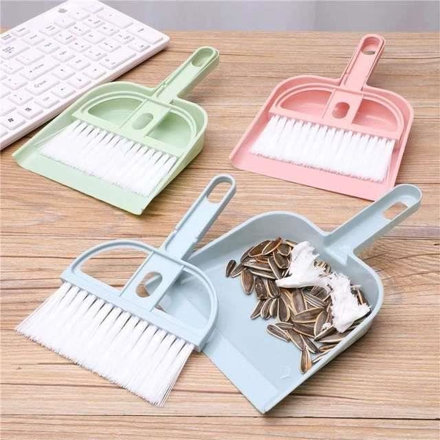 Ensemble de mini pelle et balayette, brosse de nettoyage portable et pelle en plastique, fouet et balai et pelle à poussière pour table, comptoir, canapé, tableau à clés (bleu Ensemble de mini pelle et balayette, brosse de nettoyage portable et pelle en plastique, fouet et balai et pelle à poussière pour table, comptoir, canapé, tableau à clés (bleu