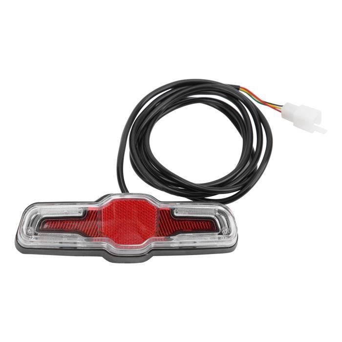 Feu Arrière Pour Vélo électrique 6V-48V - SODIAL (Noir/Rouge)