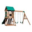 Backyard Discovery Buckley Hill aire de jeux en bois | Avec balançoire / toboggan / bac de sable / échelle | Maison enfant exterieur-1