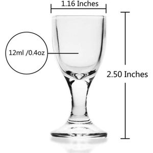 6PACK 10 ml, 0.4 oz Mini Vin Shot Verres Shooter Vin Liqueur