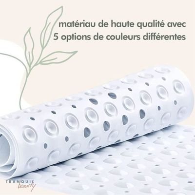 Tapis De Baignoire Antidérapant, 100 X 40Cm Très Long Tapis De Douche