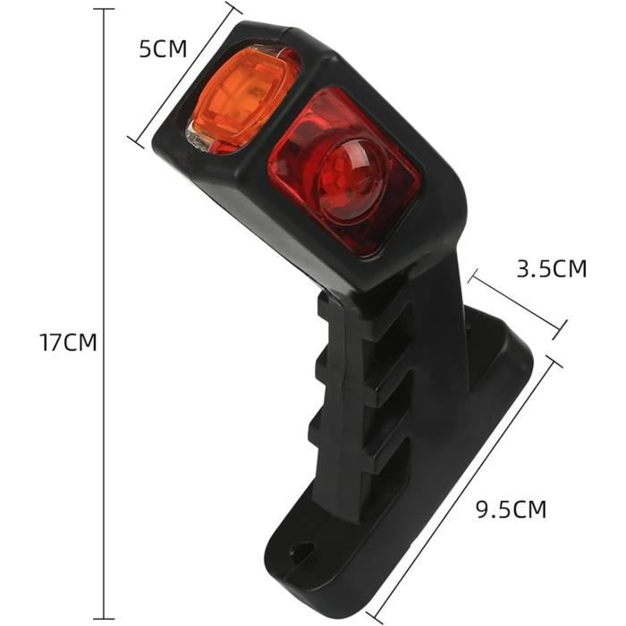 YMYNY Lot De 2 Feux De Position Latéraux 12 V LED 20 Cm Pour Remorque Camion 88852293
