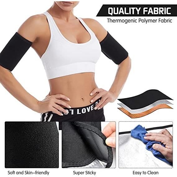Brassards De Sudation Pour Bras - Bandes Amincissantes Anti-Transpiration Réglables, Manchons Sauna Sport Pour Perdre La Graisse Des Bras