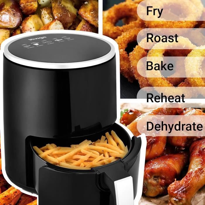 Friteuse À Air Chaud 2 000 W, Friteuse Sans Huile 11 L Avec Technologie À Air Chaud Et 8 Friteuse À Air Chaud 2 000 W, Friteuse Sans Huile 11 L Avec Technologie À Air Chaud Et 8