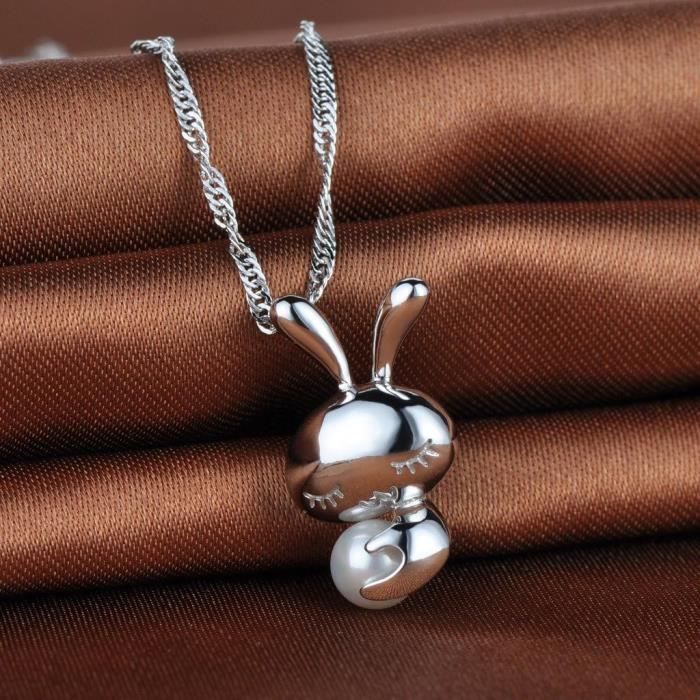 Unendlich U 925 argento carino coniglio 6 mm perle d'acqua dolce