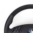 Fil noir - Juste de Volant de Voiture en Cuir Suédé Tressé, Antidérapant, Accessoire d'Origine pour BMW E36,-2