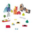 Kubix 60 Blocs + Puzzle Carton Ville - Jouet de Construction en Bois - Dès 3 ans-2