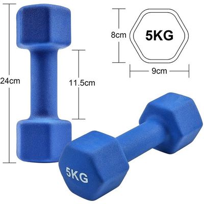Bad Company Haltères Néoprène 0,5kg à 5kg - Petits Haltères Caoutchoutés Fitness Maison Pour Femmes Et Hommes