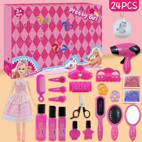 Calendrier De L’Avent Princesse 2025 – 24 Poupées Surprises, Robes, Chaussures Amovibles, Cadeau éducatif Filles Dès 3 Ans