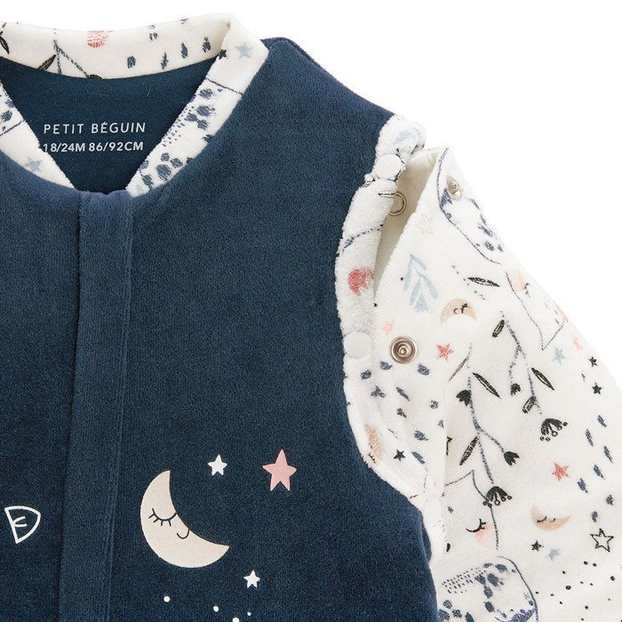 Gigoteuse Avec Pied Hiver Turbulette D'hiver Petit Béguin - Velours Avec Pieds Retroussables Et Manches Amovibles Charlie Gigoteuse Hiver Petit Béguin