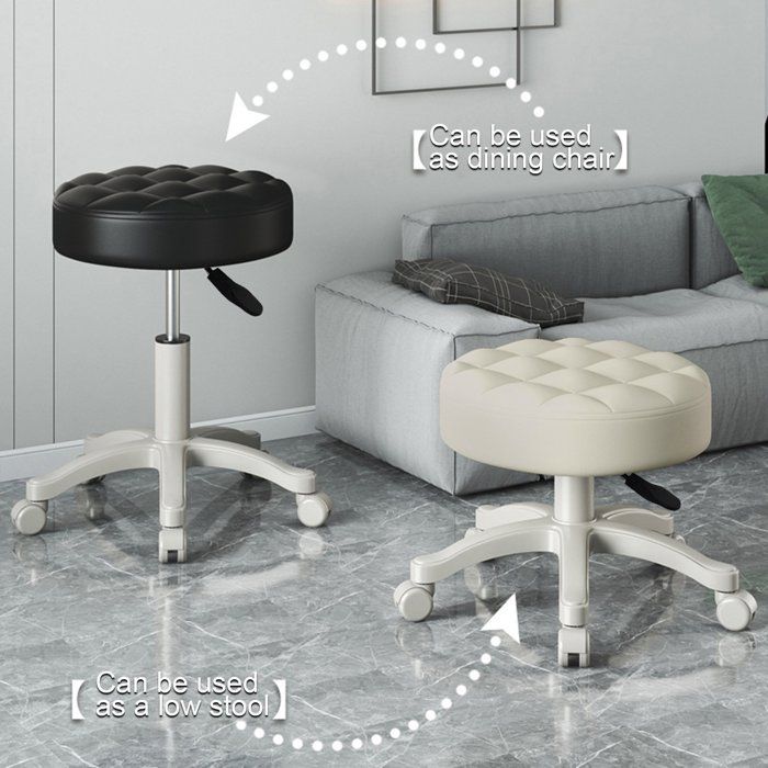 Tabouret Pivotant À Hauteur Réglable Avec Roues Chaise Ronde Robuste Tabouret Pivotant À Hauteur Réglable Avec Roues Chaise Ronde Robuste