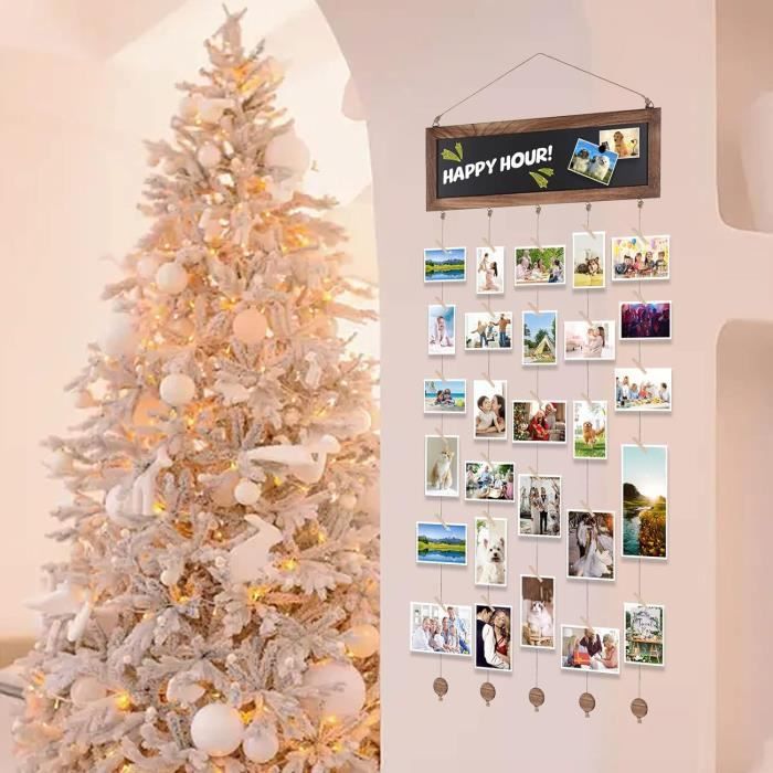 Cadre Photo Mural Pêle Mêle Photos, Présentoir Photo À Suspendre, Avec