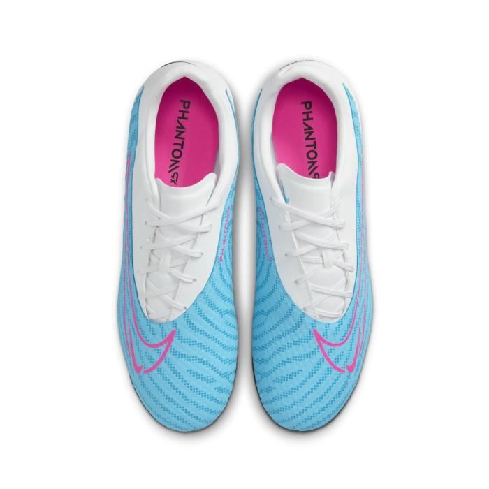 Chaussure de football Nike Phantom GX Academy AG Blanc Bleu Synthetique Adulte Moules Synthetique AG Cdiscount Sport
