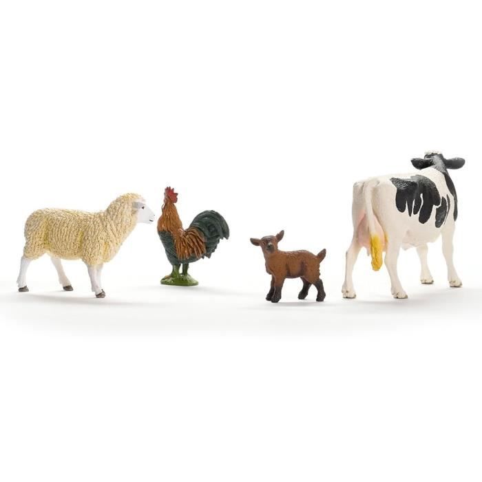 Set Schleich Farm World – 5 Animaux De La Ferme Réalistes – Dès 3 Ans – Figurines Peintes à La Main