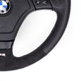 Fil noir - Juste de Volant de Voiture en Cuir Suédé Tressé, Antidérapant, Accessoire d'Origine pour BMW E36,-3