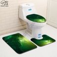 Abattant Wc,Galaxy motif drôle 3D imprimé salle de bain piédestal tapis couvercle toilette couverture bain tapis ensemble - Type 3-3
