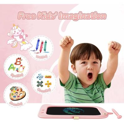 Tablette Dessin Enfant 13 Pouces Double Stylet - Ardoise Magique LCD Rose Pour 3-8 Ans