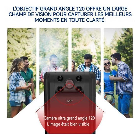 Froevo NanoVision - Ini Caéra 4K WiFi 1080p HD Avec Vision Nocturne, Grand Angle Pour La