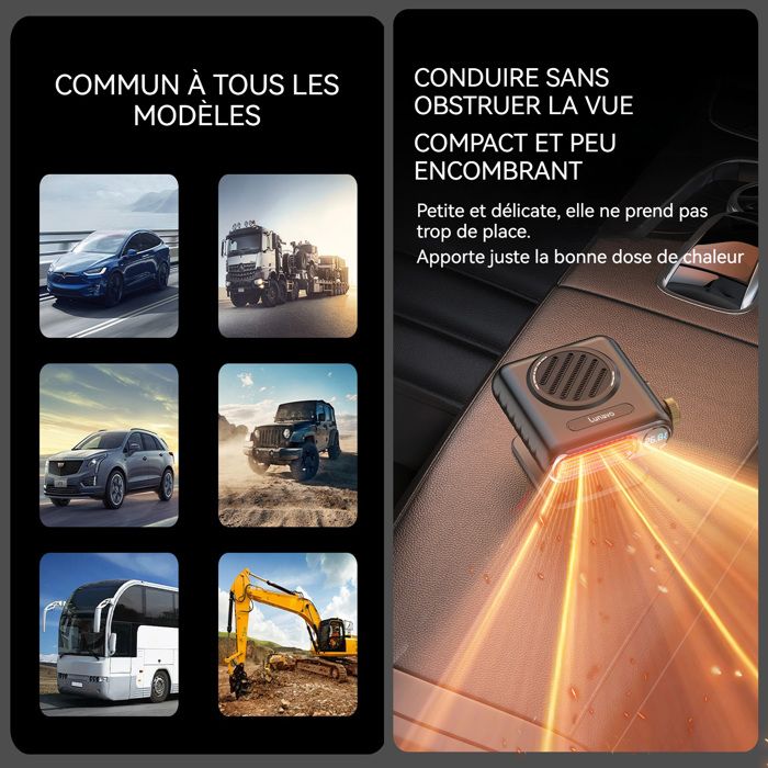 Chauffage D'appoint Pour Véhicule - Car FAN - 12V - Rouge - Chauffage Rapide - Réglage De L'angle - Auto