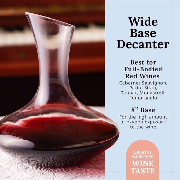 SCSXGO Carafe à Vin En Verre Cristal 1000ml - Aérateur Décanteur Élégant Pour Vin Rouge