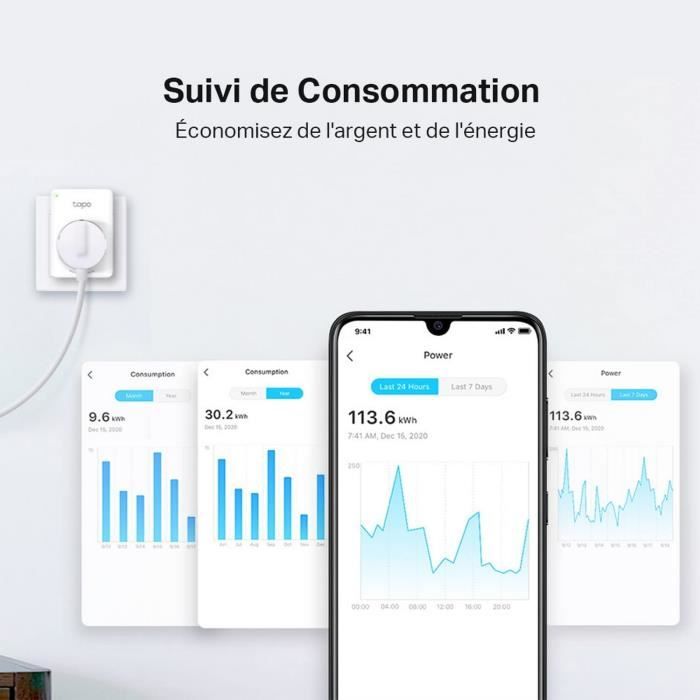Prise connectee wifi Tapo Nano avec suivi conso pour economie energie